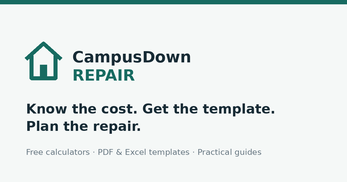 Home Repair Budget Calculator: Line Items, Contingency & Savings